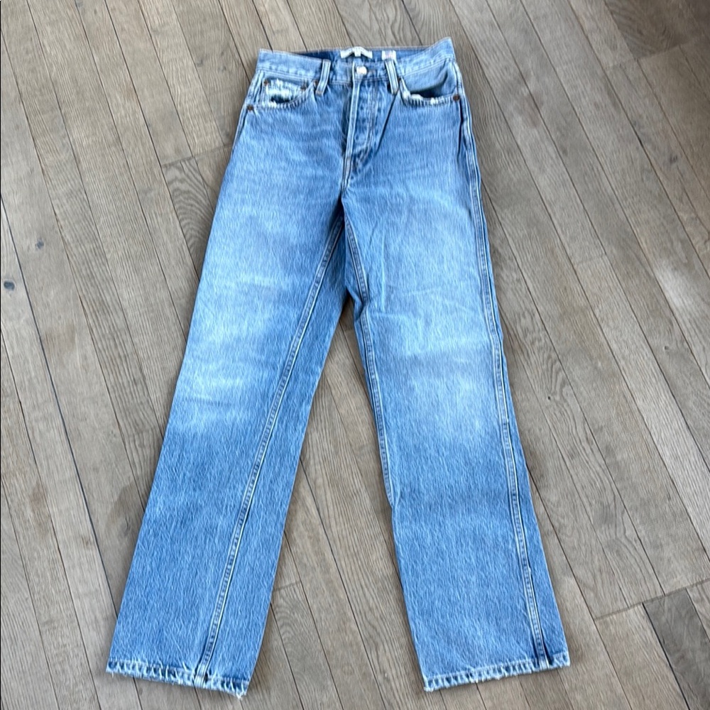 Re/Done Blue Straight Leg Jeans Classic Style